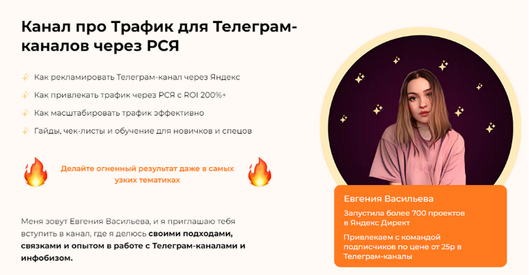 [Евгения Васильева] Подписчики в Телеграм-канал через Яндекс Директ (2023)