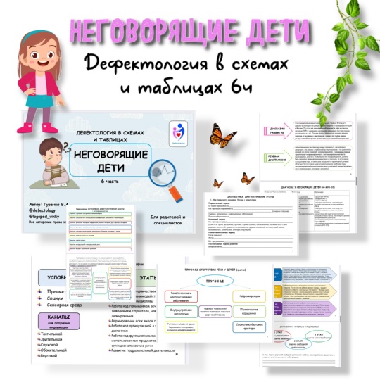 [Defectology] Виктория Гуренко — Неговорящие дети. Дефектология в схемах и таблицах, 6 часть (2024)